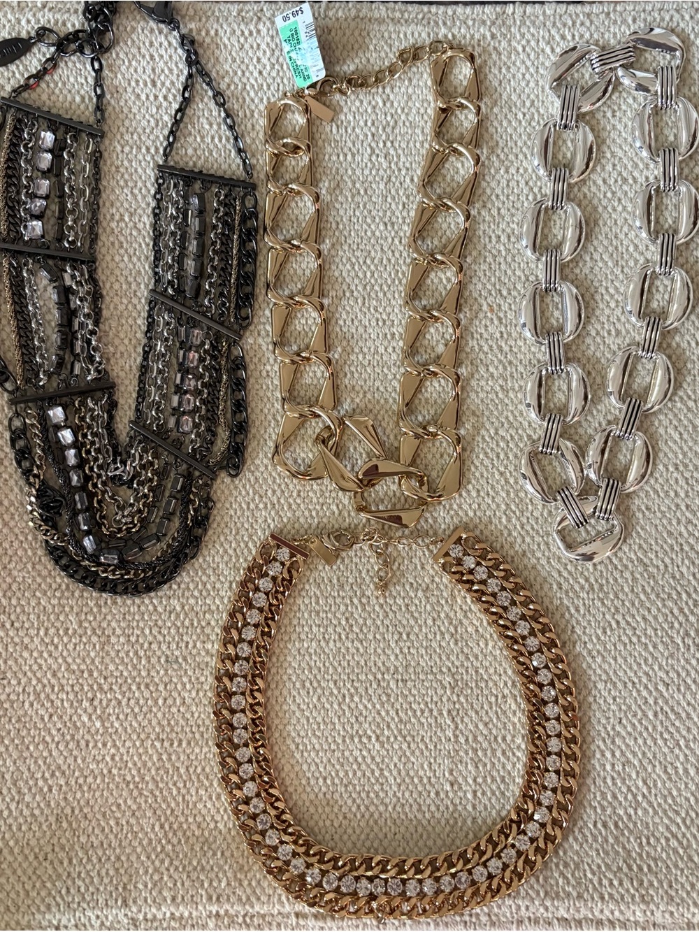 Gold and silver Link Statement Necklaces- Fashion Jewelry